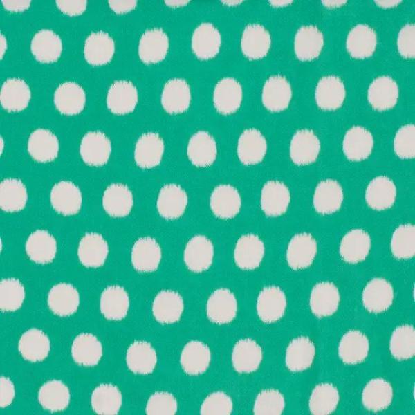 Viskose Dots Weiß auf Mintgrün
